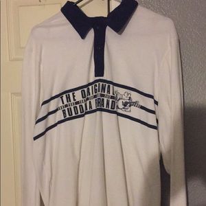 True religion white and blue polo